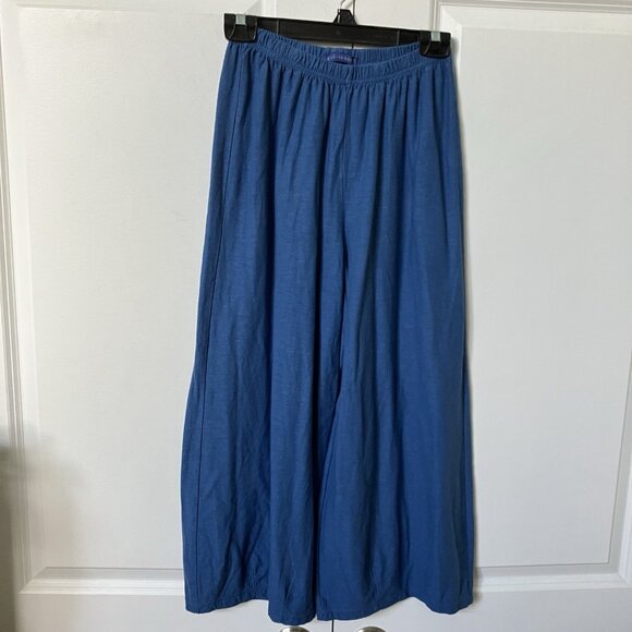 CutLoose Cut Loose Pants Womens XS Blue Linen Blend Cropped Barrel Leg - Picture 2 of 12